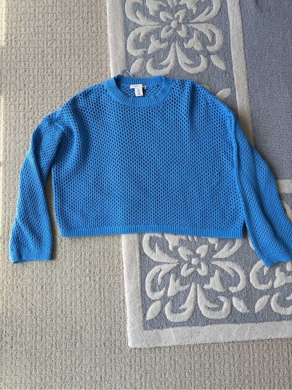 Blue Open  Knit Sweater